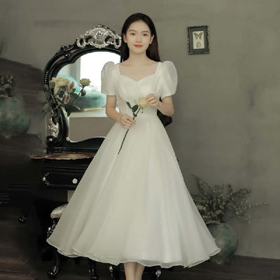 Light Luxury White Simple Dress