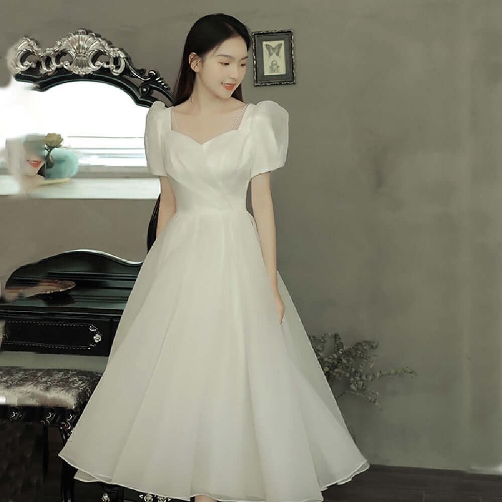 Light Luxury White Simple Dress