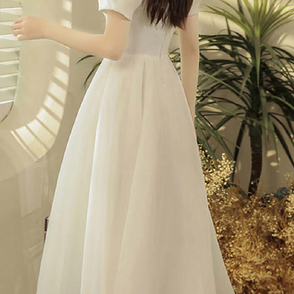 Light Luxury White Simple Dress