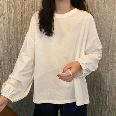 Students Slimming Sweater Lantern Sleeve
