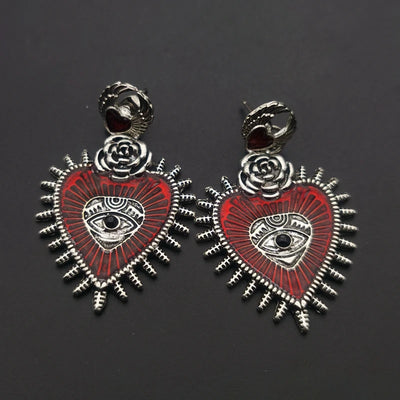 New Cross Occult Diablo Goth Piercing Drop Earrings