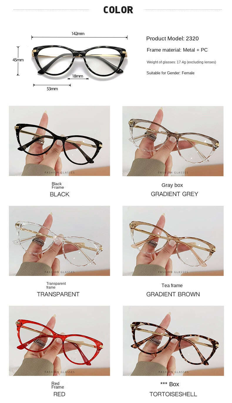 New Sexy Cat Eye Glasses Women Anti Blue Light Transparent Eyewear FASHION FREANZY