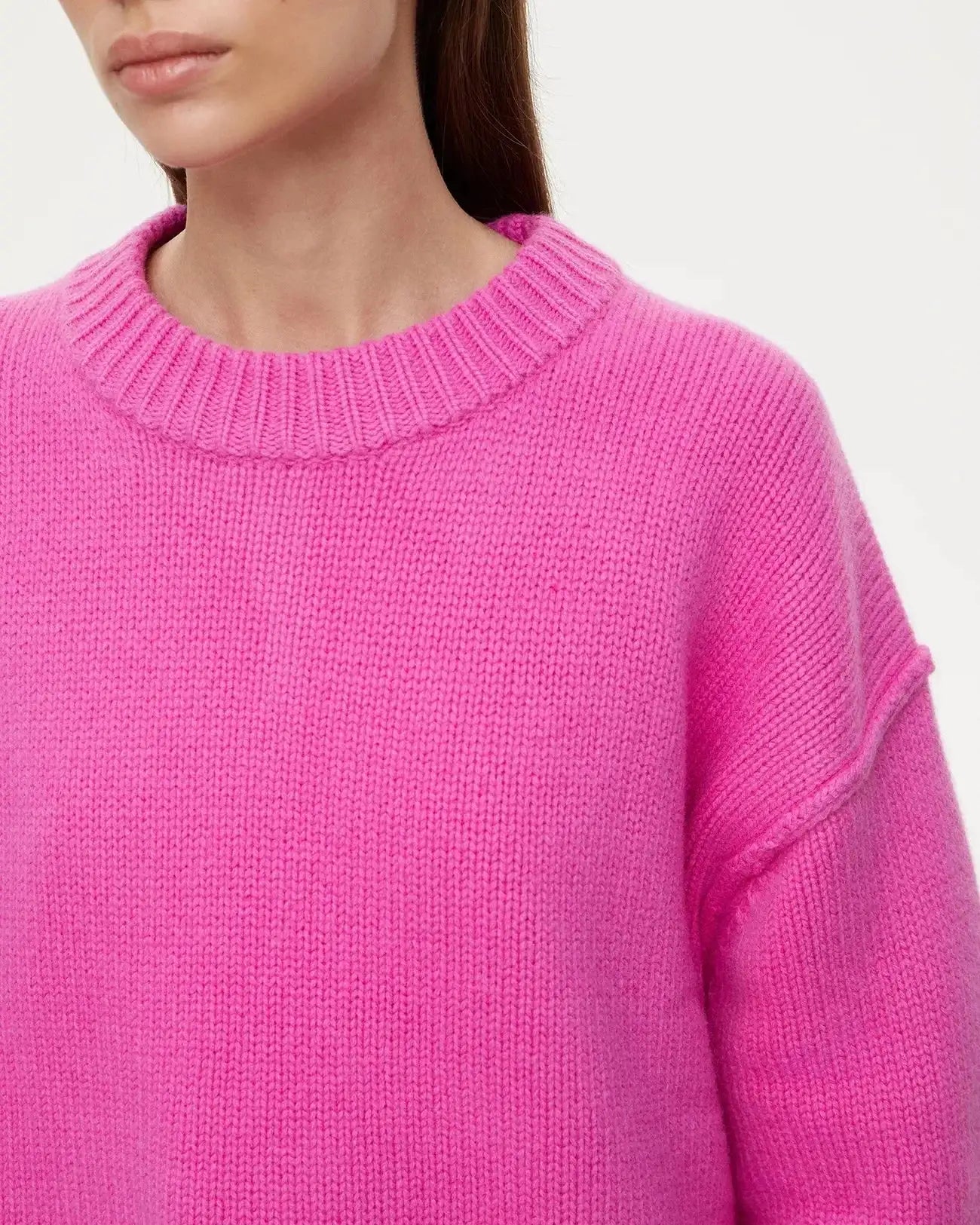 Fashion Loose Knitted Pullover Women‘s Autumn Winter Casual Solid Color O-neck Basic Thick Warm Oversized Knitted Sweater Female FASHION FREANZY