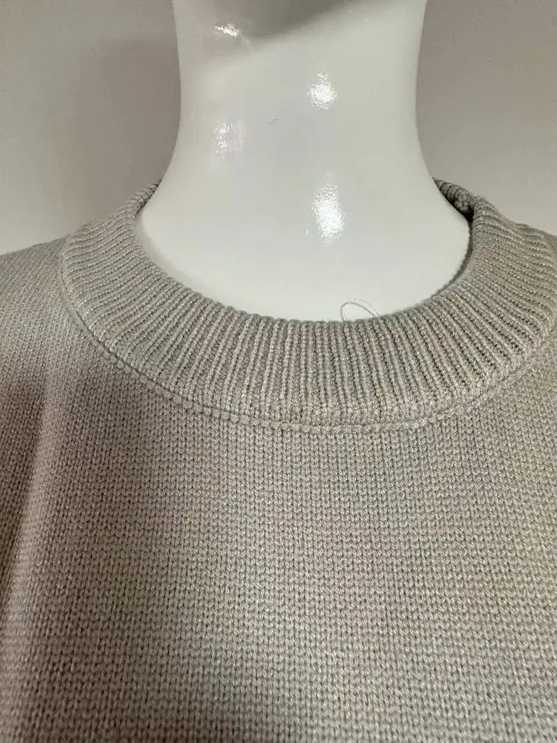 Fashion Loose Knitted Pullover Women‘s Autumn Winter Casual Solid Color O-neck Basic Thick Warm Oversized Knitted Sweater Female FASHION FREANZY