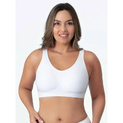 Women Daily Comfort Wireless Shaper Bra Sexy Bright Silk