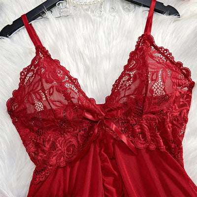 Tulle Suspenders Exquisite Women's Lencerias Lace V-Neck Underwear