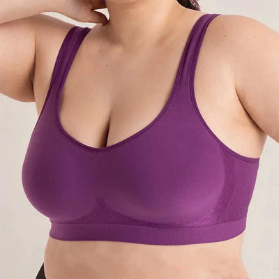 Women Daily Comfort Wireless Shaper Bra Sexy Bright Silk