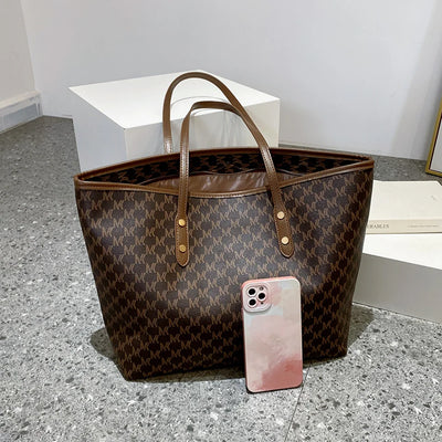 Large Capacity Shoulder Bag Women's PU Leather Handbag