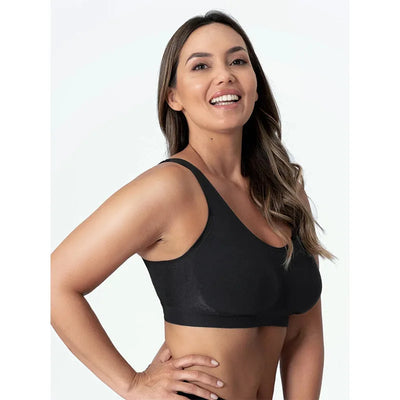 Women Daily Comfort Wireless Shaper Bra Sexy Bright Silk
