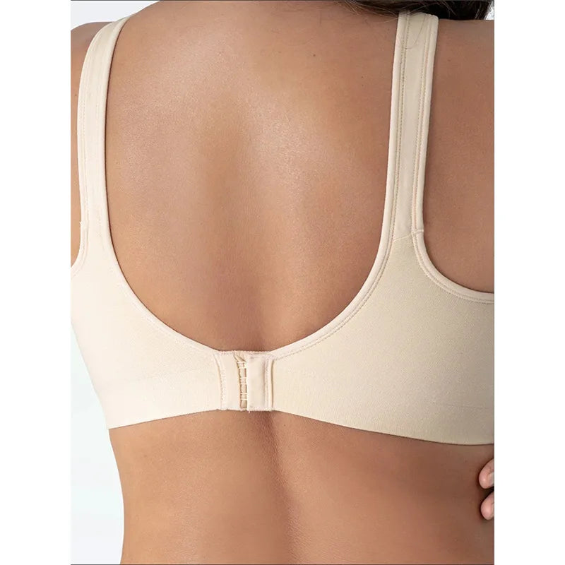 Women Daily Comfort Wireless Shaper Bra Sexy Bright Silk