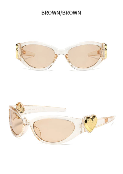 8pcs Brand Sunglasses Women Men Oversized Y2K Trendy Wrap