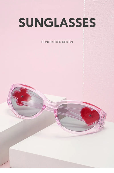 8pcs Brand Sunglasses Women Men Oversized Y2K Trendy Wrap