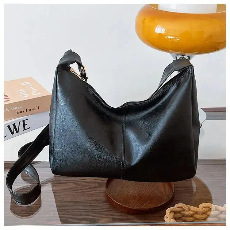 PU Leather Commuter Fashion Vintage Casual Tote Bag Maillard FASHION FREANZY