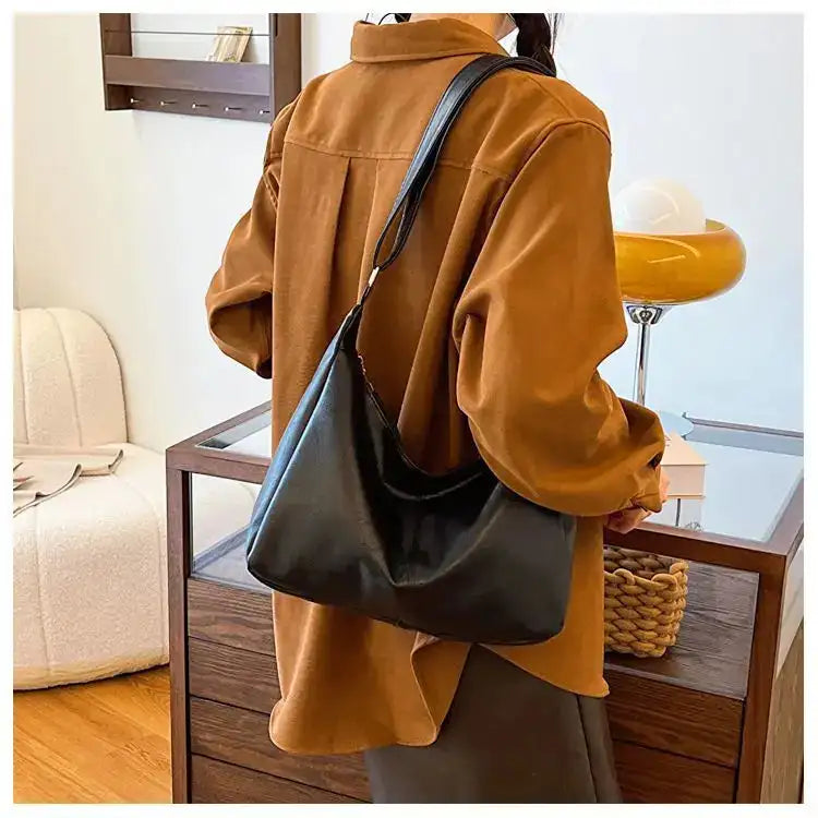 PU Leather Commuter Fashion Vintage Casual Tote Bag Maillard FASHION FREANZY