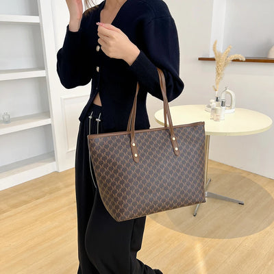 Large Capacity Shoulder Bag Women's PU Leather Handbag