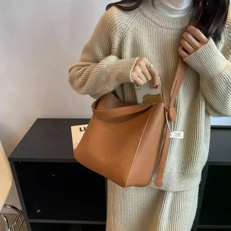 Bucket Shoulder Side Bags for Women 2024 Female Designers