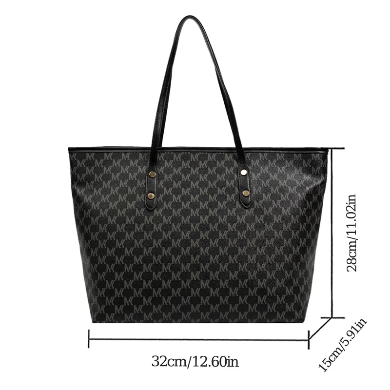 Large Capacity Shoulder Bag Women's PU Leather Handbag