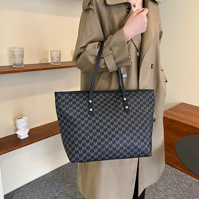 Large Capacity Shoulder Bag Women's PU Leather Handbag