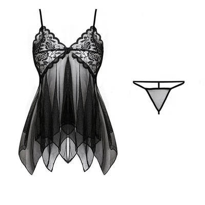 Tulle Suspenders Exquisite Women's Lencerias Lace V-Neck Underwear
