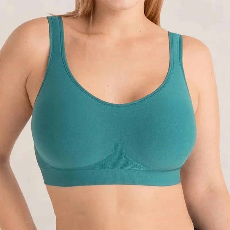 Women Daily Comfort Wireless Shaper Bra Sexy Bright Silk