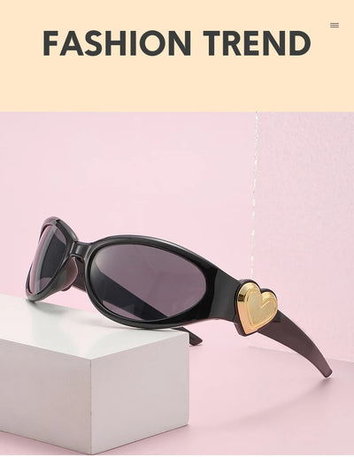 8pcs Brand Sunglasses Women Men Oversized Y2K Trendy Wrap