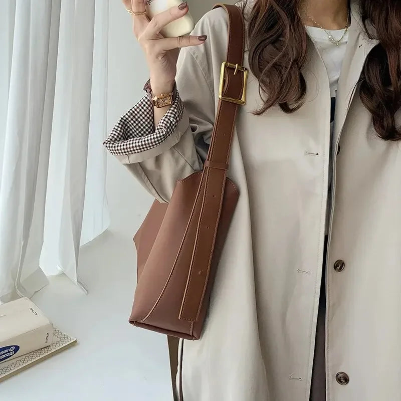 All-Match Women Shoulder Bag Solid Fashion Handbag Crossbody Bag