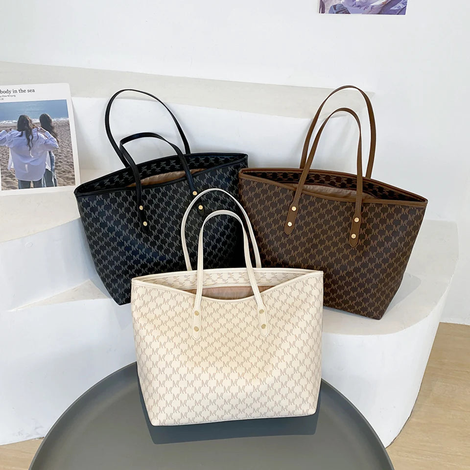 Large Capacity Shoulder Bag Women's PU Leather Handbag