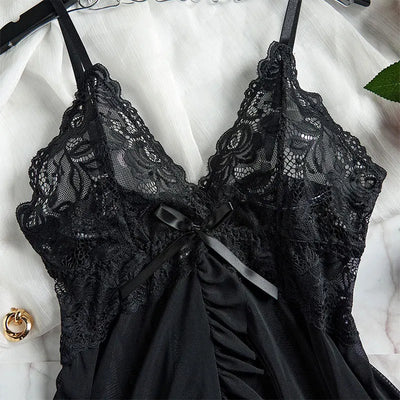 Tulle Suspenders Exquisite Women's Lencerias Lace V-Neck Underwear