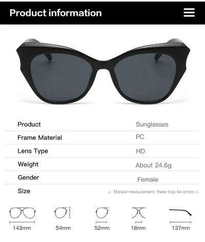 Cat Eye Vintage Sunglasses Women Brand Designer Fashion FASHION FREANZY
