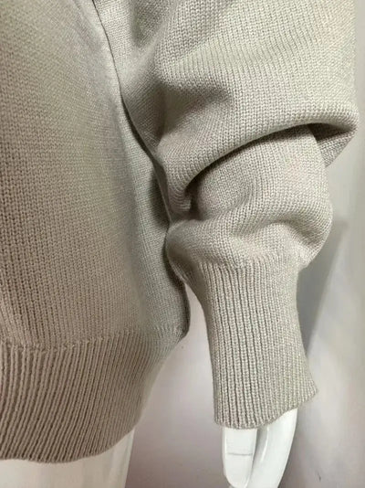 Fashion Loose Knitted Pullover Women‘s Autumn Winter Casual Solid Color O-neck Basic Thick Warm Oversized Knitted Sweater Female FASHION FREANZY