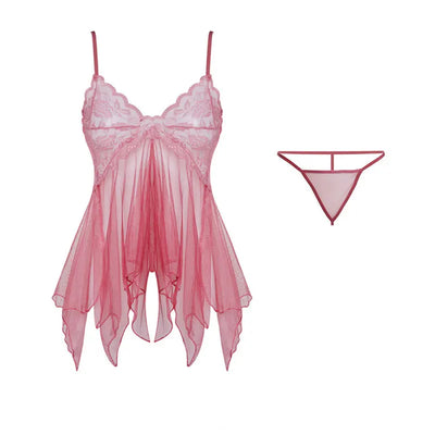 Tulle Suspenders Exquisite Women's Lencerias Lace V-Neck Underwear