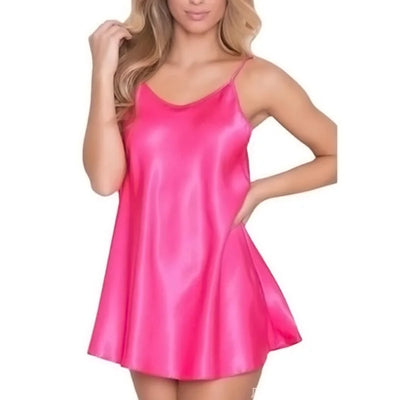 Sexy Silk Satin Night Dress Sleeveless Nighties Ladies V-neck Nightgown Nightdress
