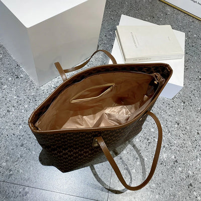 Large Capacity Shoulder Bag Women's PU Leather Handbag