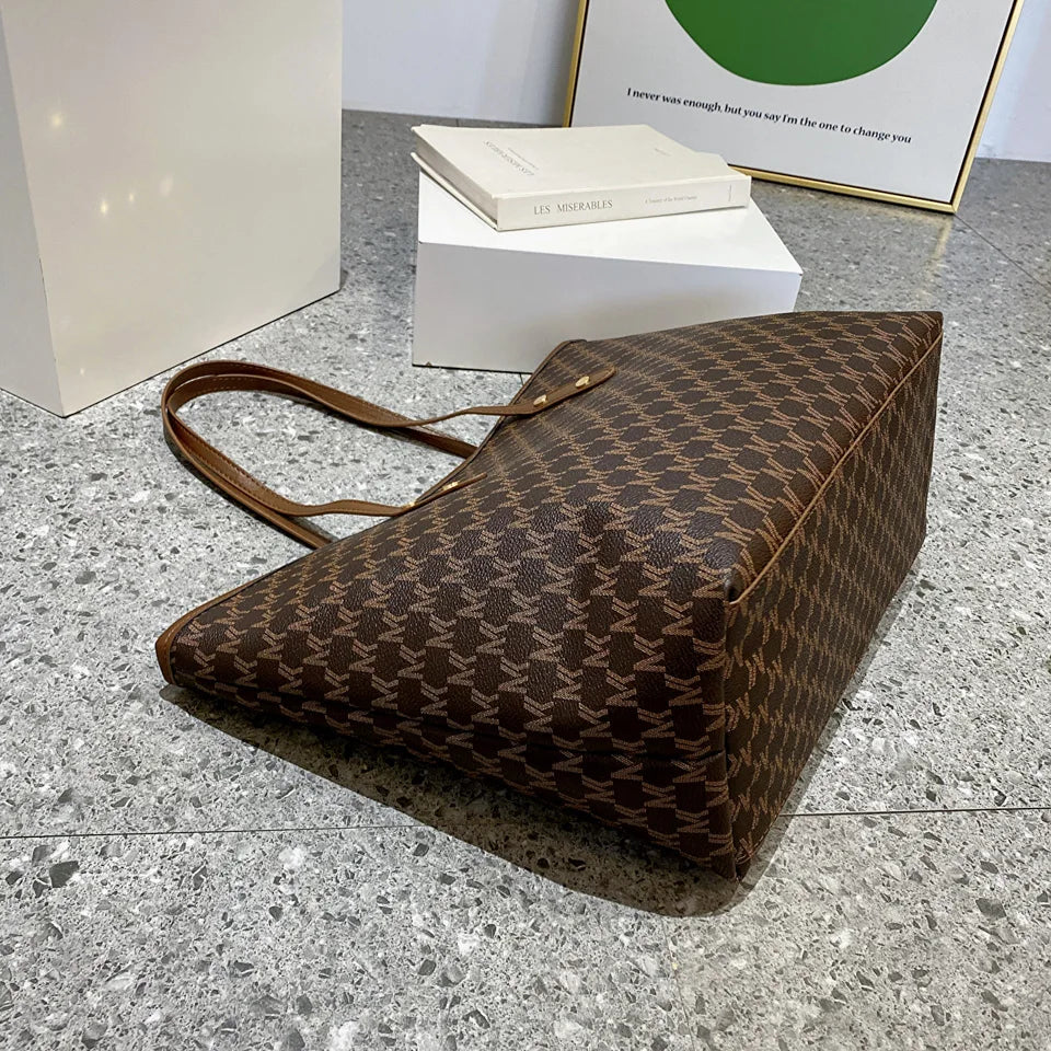 Large Capacity Shoulder Bag Women's PU Leather Handbag