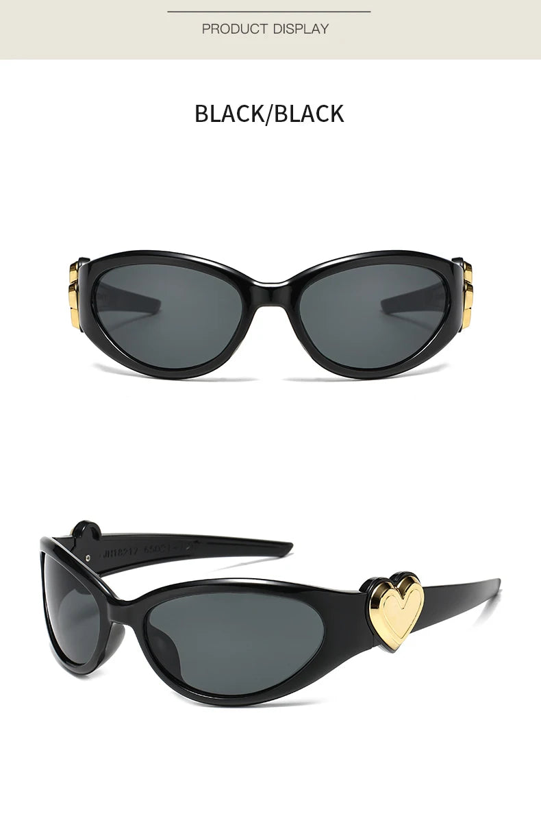 8pcs Brand Sunglasses Women Men Oversized Y2K Trendy Wrap