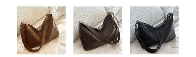 PU Leather Commuter Fashion Vintage Casual Tote Bag Maillard FASHION FREANZY