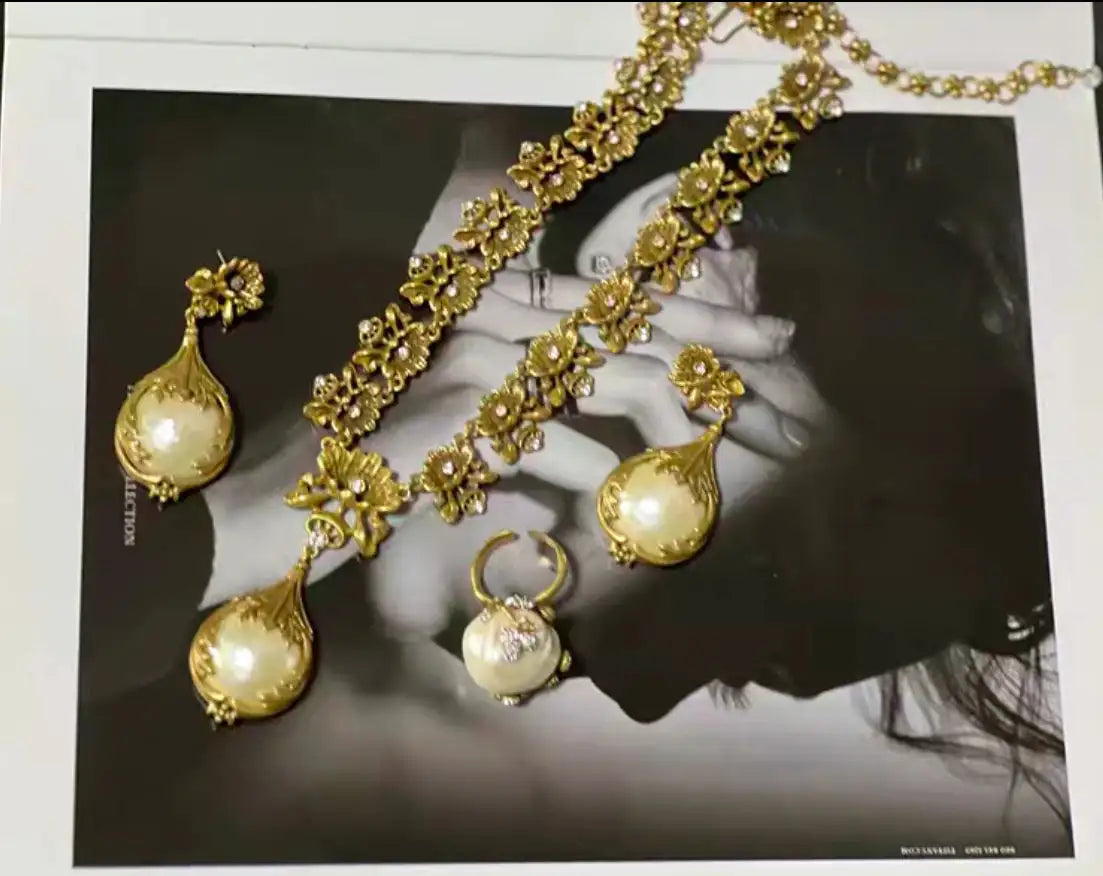 Baroque Pearl Jewellry Set Classic Fashion Chokers For Girls Party Banquet FASHION FREANZY