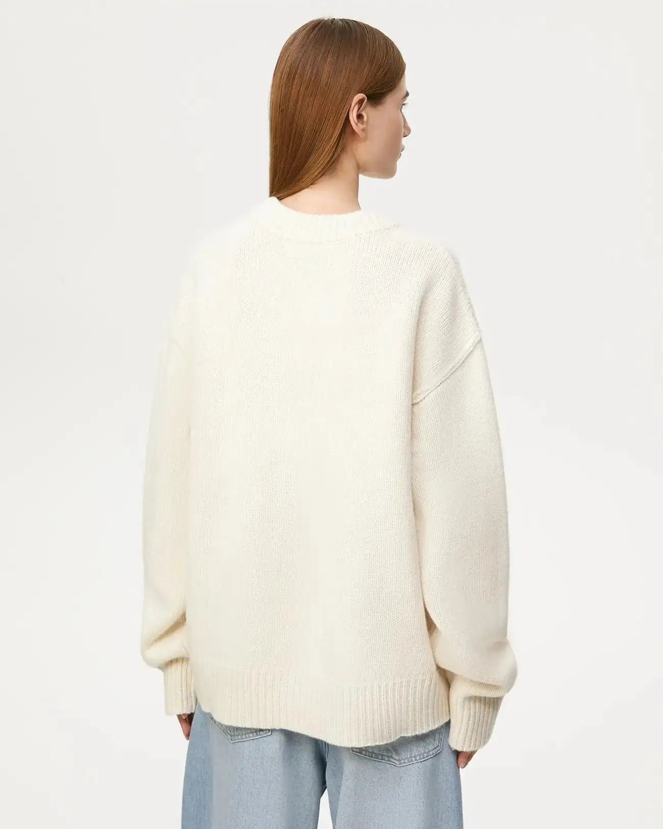 Fashion Loose Knitted Pullover Women‘s Autumn Winter Casual Solid Color O-neck Basic Thick Warm Oversized Knitted Sweater Female FASHION FREANZY