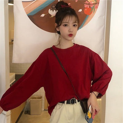 Students Slimming Sweater Lantern Sleeve